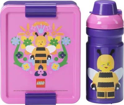 Produktbild von LEGO Trinkflasche + Brotdose LUNCH SET BEE lila