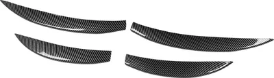 Immagine prodotto di 1 coppia di griglie splitter paraurti anteriori, look elegante, strisce spoiler-diffusore, ricambio per Mercedes Classe E W214 AMG-Line 2024 e successive, stile fibra di carbonio