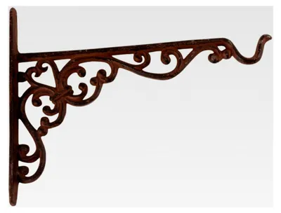 Produktbild von 3 Wandhaken für Blumenampeln und Hängekörbe, Größe M, ca. 25 cm x 2,4 cm x 19 cm