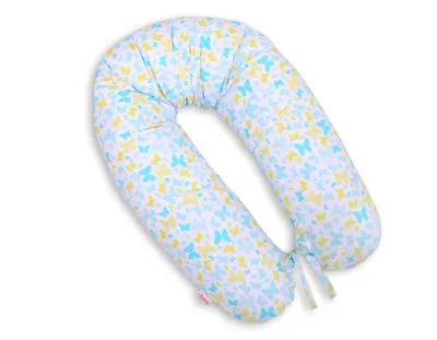 Immagine prodotto di Cuscino di gravidanza più lungo per le donne incinte per dormire - farfalle blu