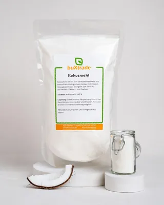Produktbild von 100 g Kokosmehl | teilentölt gemahlen | Glutenfrei | Cocos Mehl | Kokos