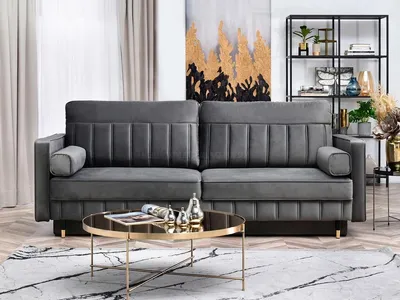 Zdjęcie produktu dla Sofa rozkładana KARELY - szara