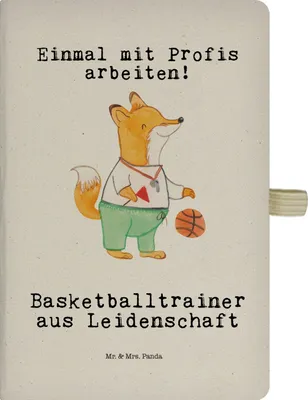 Produktbild von Mr. & Mrs. Panda Tagebuch Basketballtrainer Leidenschaft - Transparent - Geschenk, Basketball, din a5 notizbuch, Ballsport, Sport, Verein, Journal, Reisetagebuch, Kladde