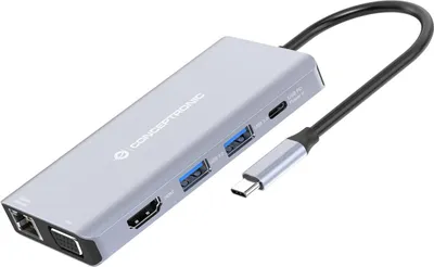Immagine prodotto di Conceptronic DONN20G CONCEPTRONIC 10-1 Dock USB-C->HDMI, USB3.0, VGA, + 25cm gr