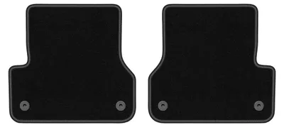 Produktbild von Velours-Fußmatten Hinten für Audi A6 C7 2011-2017 (Limousine/Kombi/Avant) – 2-tlg, Schwarz, passgenau – Wielganizator LUX