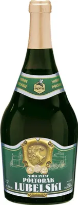 Obrázok produktu pre Med Lubelski Poltorak (jeden a pol) 0,75L | Medovina med víno medovina víno med medovina | 750 ml | 16% alkoholu | Apis