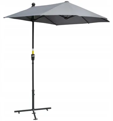 Zdjęcie produktu dla Półokrągły Parasol Wodoodporny Do Ogrodu Ciemnoszary 2 X 2 M