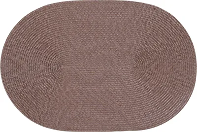 Produktbild von Platzset Polypro Schoko oval ca. 45x30 cm Platzdeckchen Tischset geflochtene Optik
