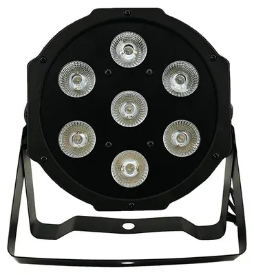 Image de Projecteurs LED PAR - Éclairage de scène DMX - Lot de 4 - 7 x 12 W - RGBW 4-en-1 - 100–240 V