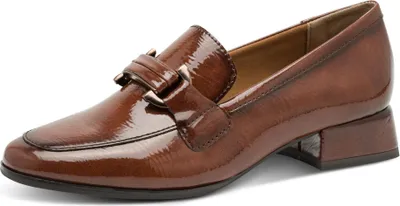 Productafbeelding van Marco Tozzi dames slippers met blokhak, elegant, bruin (cognac), maat 40 EU