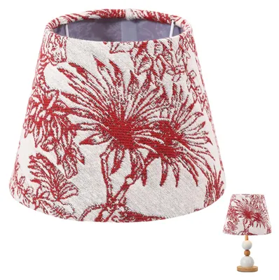 Mini-Lampenkap mit Stickerei, rot, 17,5 cm, für Tischlampen