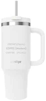 Produktbild von ContiGo! Streeterville Thermobecher mit Gravur und Strohhalm 1200 ml Salt
