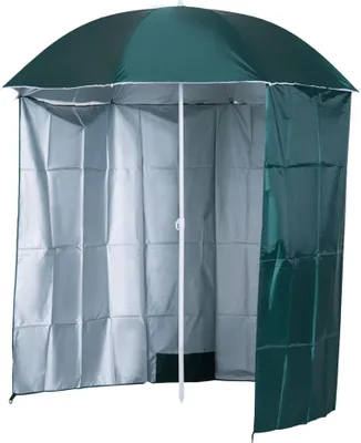 Produktbild von Sonnenschirmstrandschirmsonnenschutzmitseitenwandstrandpolyesterdunkelgrün2,2Xh2,2M