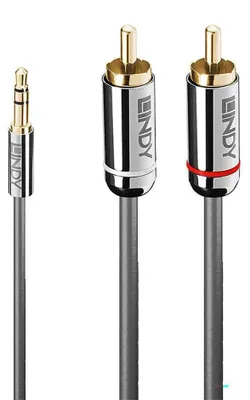 Image de Lindy 5m 3.5mm to Phono Audio Cable, Cromo Line
