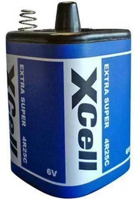 Productafbeelding van XCell 4R25C blokbatterij, 6V, 9,5Ah – geschikt voor bouwplaatsverlichting, waarschuwingslampen en omheiningen