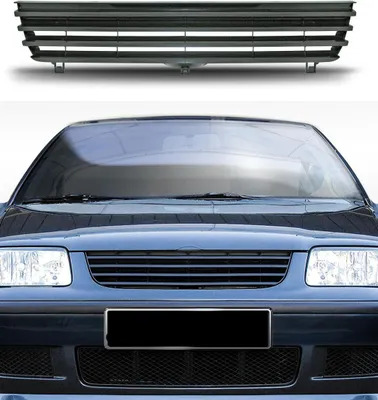 Image de Grille de calandre Sport Grille avant sans emblème Noir pour VW Polo 6N2