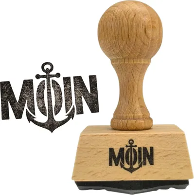 Produktbild von Moin Holzstempel mit Anker