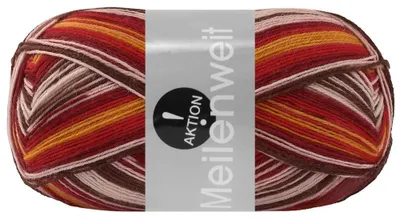 Produktbild von Lana Grossa - Meilenweit 100g Aktion 3028 dunkelrot rosa rot rost silbergrau schwarzbraun