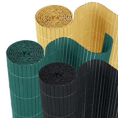 Produktbild von QEENTOE PVC Sichtschutzmatte 200x500 cm mit Kabelbindern | Sichtschutzzaun für Garten, Balkon & Terrasse, Windschutz, verstärkte Lamellen in W-Struktur, Grün