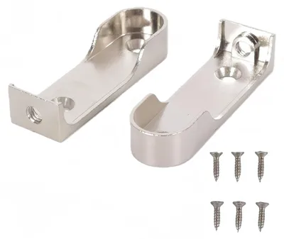 Kleiderstangenhalter 2er-Pack, Zinklegierung, 20x63 mm