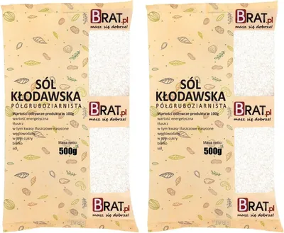 Obrázek produktu pro Brat.pl polohrubá sůl kłodawska 1kg (2x500g)