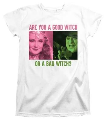 Image de T-shirt pour femmes, "Le Magicien d'Oz" - "Bonne sorcière ou mauvaise sorcière", référence TV36198 (XXL), couleur blanche