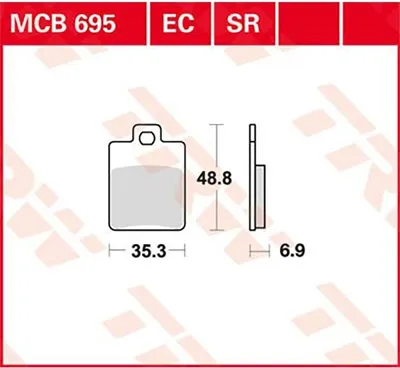 Obrázok produktu pre TRW Bremsbelag Trw Organ. Mcb 695 Ec