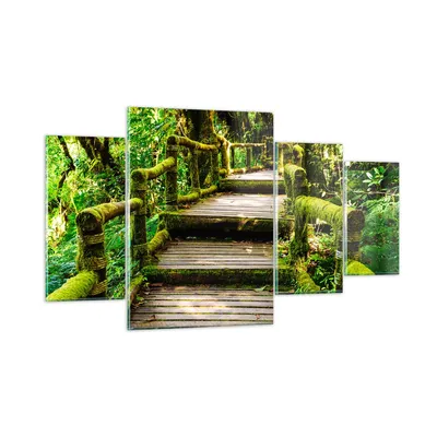 Produktbild von Bilder auf glas - Asien natur park brücke - 160x90cm - Glasbilder - Wandbilder - Kunstdruck - zum Aufhängen bereit - Wanddekoration aus Glas - Glas Bilder - Wandbild auf Glas - GDL160x90-2417