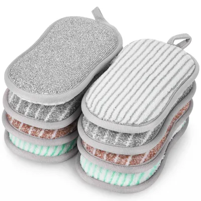8er-Pack Spülschwämme, doppelseitig, nicht kratzend, 9,5x16 cm