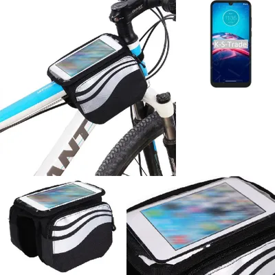 Produktbild von K-S-Trade Rahmentasche Fahrrad-Halterung kompatibel mit Motorola Moto E6S 2020 Rahmenhalterung Fahrrad Handyhalterung Fahrradtasche Handy Smartphone