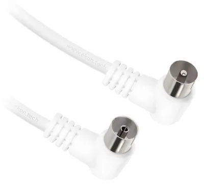 Image de EKON Câble d'antenne 75dB avec connecteurs coudés