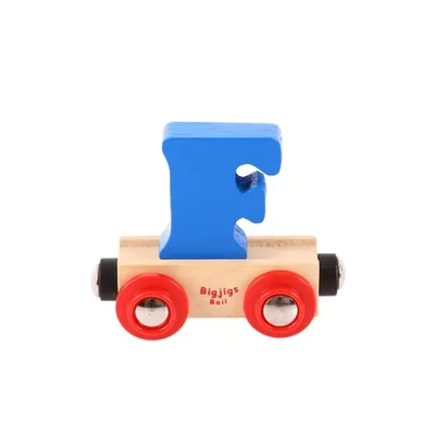 Image de Bigjigs Rail Wagon Train en bois - Lettre F