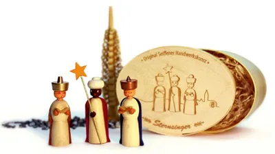 Produktbild von Miniaturfiguren Sternsänger bunt in der Spandose Höhe=12,5cm NEU