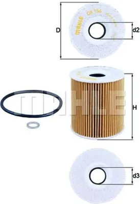 Produktbild von Mahle Ölfilter OX156D Eco