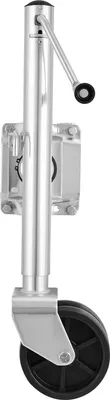 Zdjęcie produktu dla SucceBuy koło podporowe do łodzi, udźwig 907 kg, podnośnik do przyczep z podwójnym kołem PP i ergonomicznym uchwytem, wysokość podnoszenia od 381 do 685 mm, odpowiedni do samochodów kempingowych, łodzi i przyczep