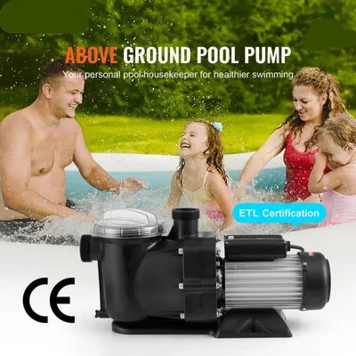 Immagine prodotto di Pompa per piscina, 2 cavalli - 115 galloni al minuto - Portata massima - Adatta per piscine fuori terra fino a 40.000 litri