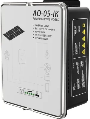Produktbild von KAISER ELECTRONICS 1000W LiFePO4 Powerstation 2000Wh – Mobiler Akku mit Wechselrichter, 230V Reiner Sinus, Solareingang 300W