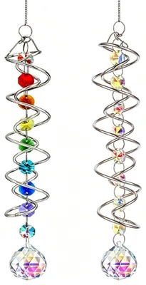 Imagen del producto de 2 atrapasoles de cristal con cola en espiral