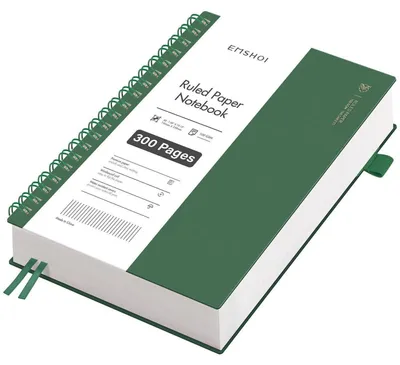 Productafbeelding van Notitieboekje B5, geruit, 300 pagina's, 100g/m² papier, tintgroen, 19x25 cm