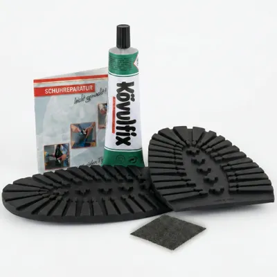 Produktbild von Schuhreparatur-Set Sohle / Größe 1 / Kövulfix 60g / Schritt-für-Schritt-Anleitung /  Germany