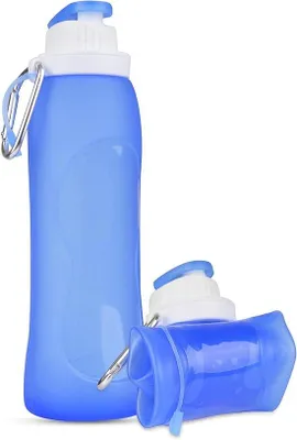 Obrázek produktu pro Skládací silikonová láhev na vodu 500 ml, bez BPA, nepropustná, pro sport