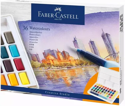 Produktbild von Faber-Castell Aquarellfarben Schulset 36 Farben