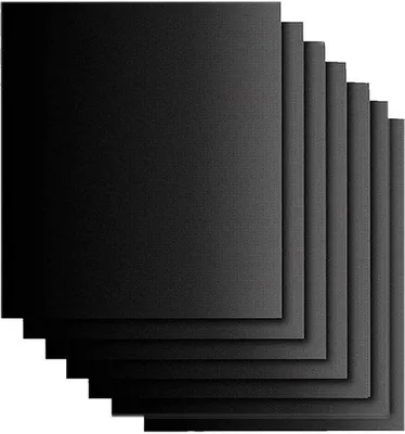 Image de Lot de 6 tapis de cuisson antiadhésifs sans PFOA, 40 x 32,5 cm, pour la viande, le poisson et les légumes