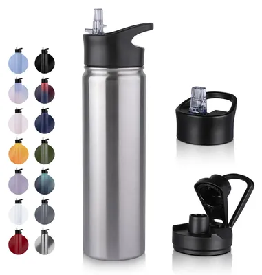 Produktbild von Solidchoice – Isolierflasche, 750 ml, mit 2 Deckeln