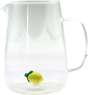 Produktbild von FURNARO Glaskrug Lemon 1,5l mit Zitronenfigur aus Glas