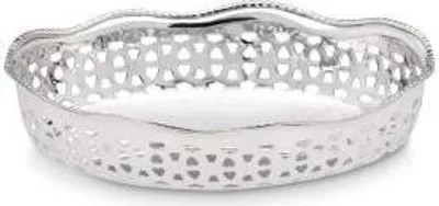 Produktbild von Galerie-Tablett oval versilbert 20,5 x 15 x 4,5 cm