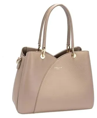 Imagen del producto de Bolsos de mano para mujer - Imitación de cuero - 3 compartimentos - Color taupe