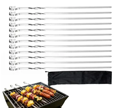 Immagine prodotto di Spiedini in acciaio inossidabile per barbecue e campeggio