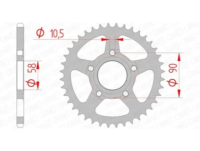 Produktbild von AFAM Kettenrad 10215-35 radseitig hinten 0 6kg