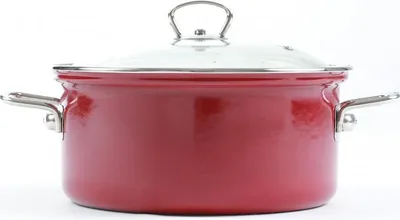 Produktbild von BELIS Emaillierter Topf mit Glasdeckel ECO-CERAMIC 20 cm/2,6 l